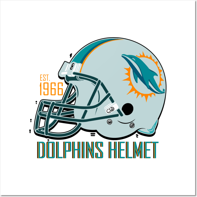 miami dolphins - dolphins helmet Wall Art by HocheolRyu